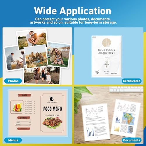 Uinkit 5mil Matte Thermal Laminating Pouches 9 x 11.5 Inches | Thicker Clear Anti-Glare 30 Pack Fitted for Letter Size Laminating Sheets 8.5 x 11 - color: Matte, size: 30 Pack