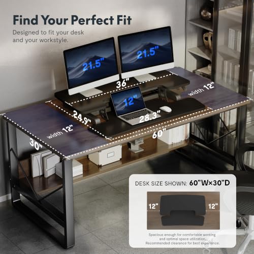 FLEXISPOT Standing Desk Converter, 36", Black - color: Black, size: 36"