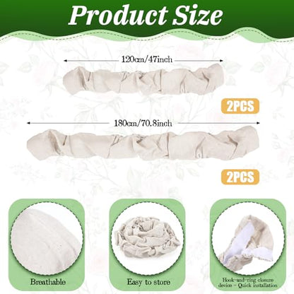 4 Pcs Chandelier Chain Cover, Fabric Cord Cover 6 Feet and 4 Feet Chain Cable Sleeve Chandelier Lighting Wire Cord Cove Easy to Install for Lamps Light Fixtures Lighting Wire Cable Management Hiding