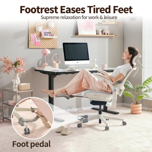 MUSSO E80 Muse Petite Ergonomic Office Chair for Women & Small Frames Grey - color: Grey