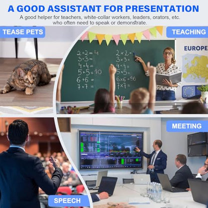 Presentation Clicker Wireless Presenter Remote Clicker for 2-in-1 USB Type C Powerpoint Clicker with Clicker, RF 2.4GHz USB C Presentation Remote PPT Slide Advancer for Mac/Google Slide/Keynote - style: USB C+USB A