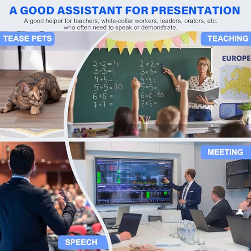 Presentation Clicker Wireless Presenter Remote Clicker for 2-in-1 USB Type C Powerpoint Clicker, Rechargeable Presentation Remote PPT Slide Advancer for Mac/Google Slide/Keynote - style: USB C+USB A Rechargeable