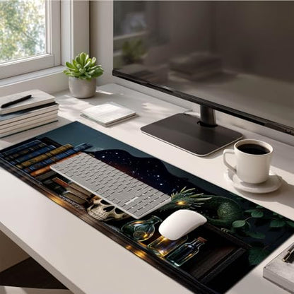 HOMETITUTE Large Mouse Pad 31.5x11.8 Inch Gaming Mousepad Alchemy Dragon Art Non-Slip Keyboard Desktop Protector Mat XL Mouse Pad for Home Office Laptop Wireless Mice Accessories - color: Alchemy Dragon Art
