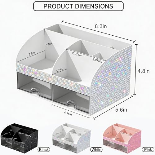 COMFYROOM Makeup Organizer, Bathroom Organizer (Bling White) - color: Bling White