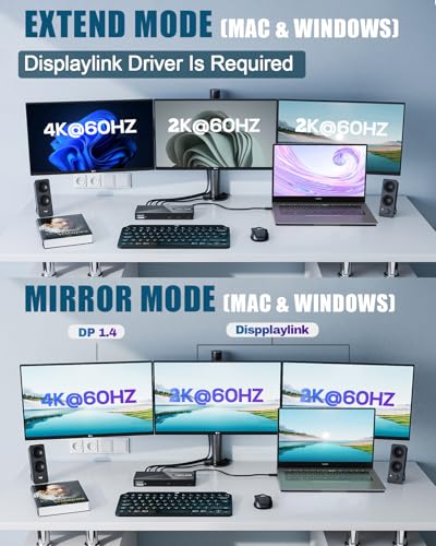 WAVLINK Displaylink Docking Station 3 Monitors for Mac(M1-M5, Neo), Windows - color: 63PD25