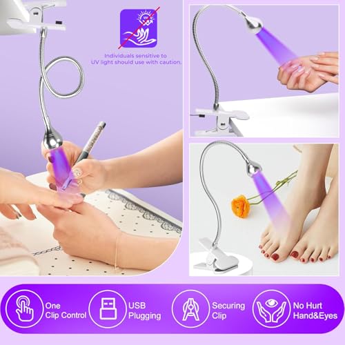 UV Nail Lamp - UV Light for Gel Nails, Flash Cure Lamp - color: Silver