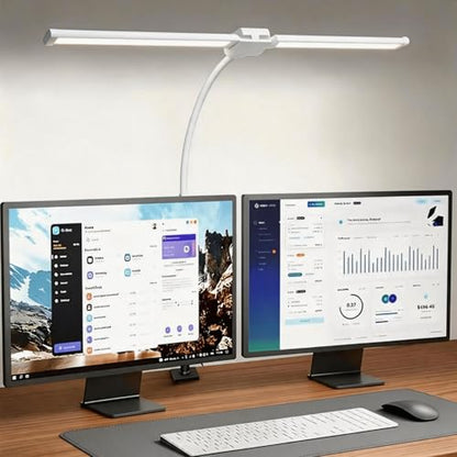 Desk Lamps for Home Office, Computer Light Bar, Double Head, White - color: White