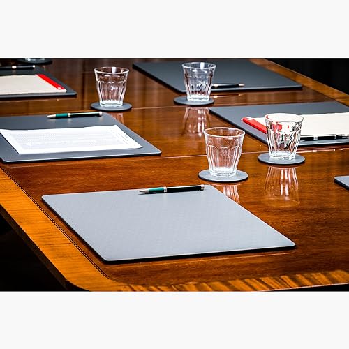 Dacasso Leatherette Conference Pads - color: Gray, size: 17" x 14"