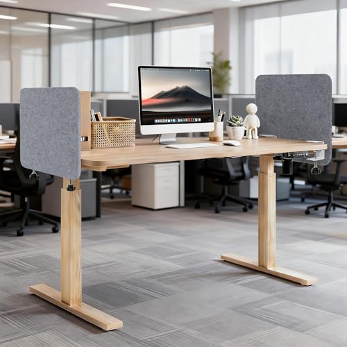 2-Pack Felt Desk Dividers, Clamp-On Panels, 16 x 24 Inch, Light Gray - color: Light Gray, size: 16×24 in (2pcs)