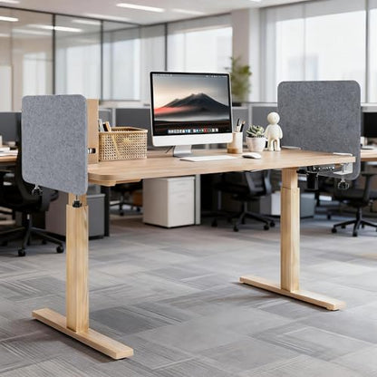 2-Pack Felt Desk Dividers, Clamp-On Panels, 16 x 24 Inch, Light Gray - color: Light Gray, size: 16×24 in (2pcs)