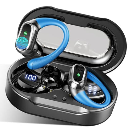 Wireless Earbuds, 2026 Bluetooth 5.4 Headphones, ENC Noise Canceling Mic - color: comb blue