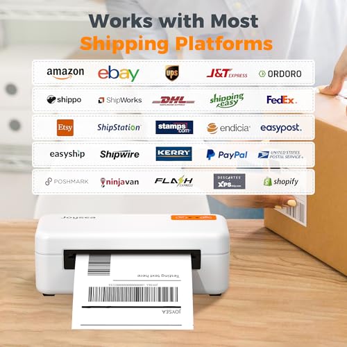 Joysea Bluetooth Shipping Label Printer, E41 Pro 4x6 Wireless Thermal Printer for Amazon, FedEx, USPS Labels, Compatible with iOS, Android, Windows Mac