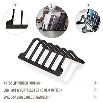 Prosumer's Choice Universal 5 Tablet and Smartphone Charging Organizer Rack/Desktop Stand Holder