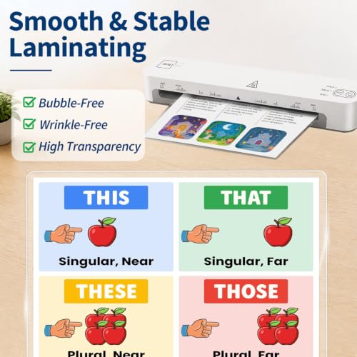Binditek 13-Inch Laminator Machine with Laminating Sheets, Hot & Cold Modes, Fast 52s Warm-Up, 11x17 Wide Entry for Letter, A3–A6 Projects, Thermal Laminator Kit for School, Office, or Home