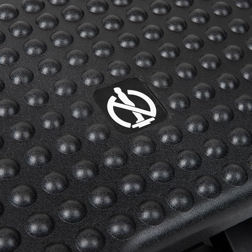 Mind Reader Foot Rest, Under Desk at Work, Ergonomic, Height Adjustable, Office, Plastic, 17" L x 13" W x 6.25" H, Black (Pack of 5) - size: Single (Pack of 5)
