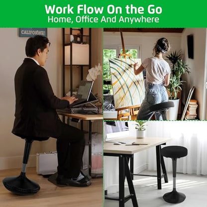 Wobble Stool Standing Desk, Flexible Seating Adjustable Office Ergonomic Seating, Wobble Stools for Alternative Classroom Seating, Active ADHD Chair, Wiggle Chairs