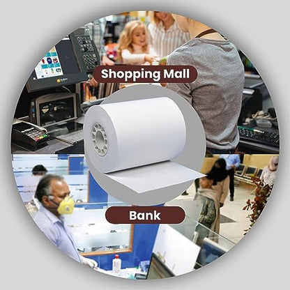 BAM POS Thermal Receipt Paper - BPA Free, Shrink Wrapped Rolls - Compatible With Clover Mini, Mobile, First Data FD130, FD50, FD55, Verifone Omni 3200, 3210, 3300 - Pack of 50 Rolls