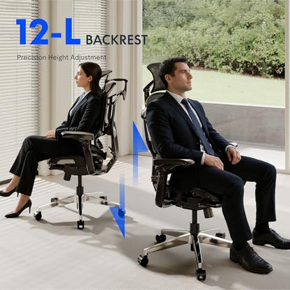 FLEXISPOT ErgoX-PRO Ergonomic Office Chair Black – Cloudtech Cushion, 5D Lumbar, 7D Armrests, 4D Headrest, 551LBS Capacity – Office, Gaming, Home - color: Cloudtech Black, size: Overall Depth 29"