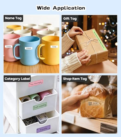 ORGBRO Label Maker Machine with Tape, X1 Bluetooth Mini Label Printer - color: Black