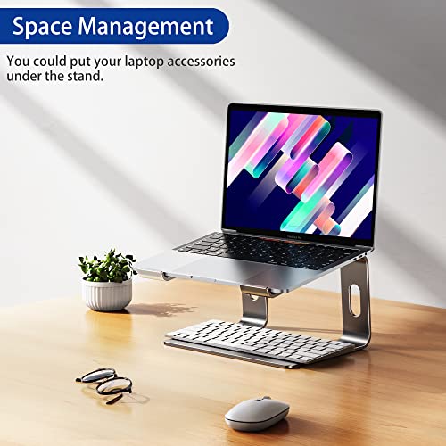 BESIGN LS03 Aluminum Laptop Stand, Ergonomic Detachable Computer Stand, Notebook Holder, Laptop Mount Compatible with Air, Pro, Dell, HP, Lenovo More 10-15.6" Laptops, Gray - color: C-Gray