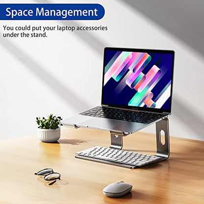 BESIGN LS03 Aluminum Laptop Stand, Ergonomic Detachable Computer Stand, Notebook Holder, Laptop Mount Compatible with Air, Pro, Dell, HP, Lenovo More 10-15.6" Laptops, Gray - color: C-Gray