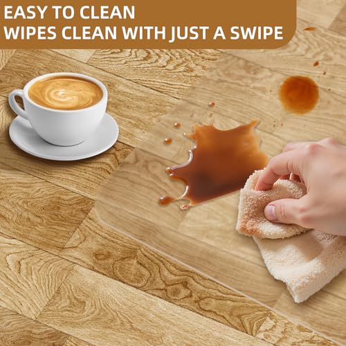Clear Office Chair Mat for Hard Floors, Plastic Floor Protector for Chairs - size: 48" x 60"