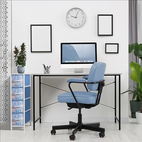 Sorbus Kids Narrow Dresser with 4 Drawers - Vertical Slim Storage Chest of Drawers with Steel Frame, Wood Top & Easy Pull Fabric Bins for Small Spaces, Closets, Bedroom, Bathroom & Laundry - color: Pastel Tie-dye, style: 4 Drawer