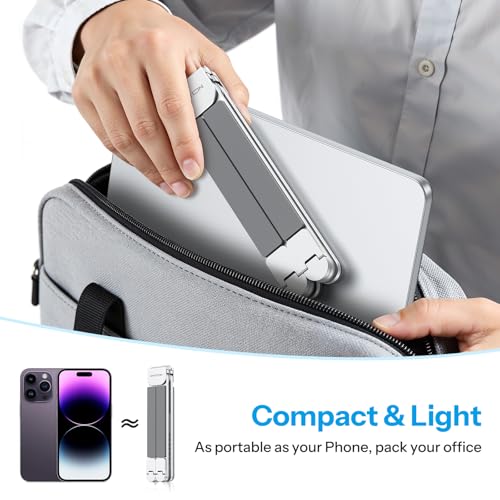 OMOTON Foldable & Portable Laptop Stand for Desk, 6-Level Adjustable Riser