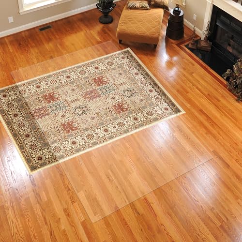 Large Clear Floor Mat 118.1" x 55.1" - Pet Flooring Protector, Clear Plastic Rug Protector, Vinyl Floor Mat - Ideal for Hardwood Floors, Home & Office Use - Waterproof and Easy to Clean - size: 118.1x 55.1inch