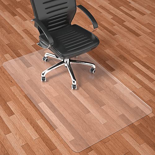Naturehydro Clear Office Chair Mat for Hardwood Floor - 48" x 30" Easy Glide Computer Desk Chair Mat on Hard Wood, BPA and Phthalates Free (Rectangle) - color: Clear, size: 30'' x 48'' Rectangle