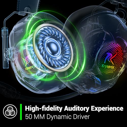 Wireless Gaming Headset for Xbox Series X|S, Xbox One, PC, PS5, PS4, Mac, Switch, 2.4 GHz Wireless & Bluetooth 5.4 Gaming Headphones with Noise Canceling Microphone, 50Hr Battery, 50mm Drivers-Black - color: Black