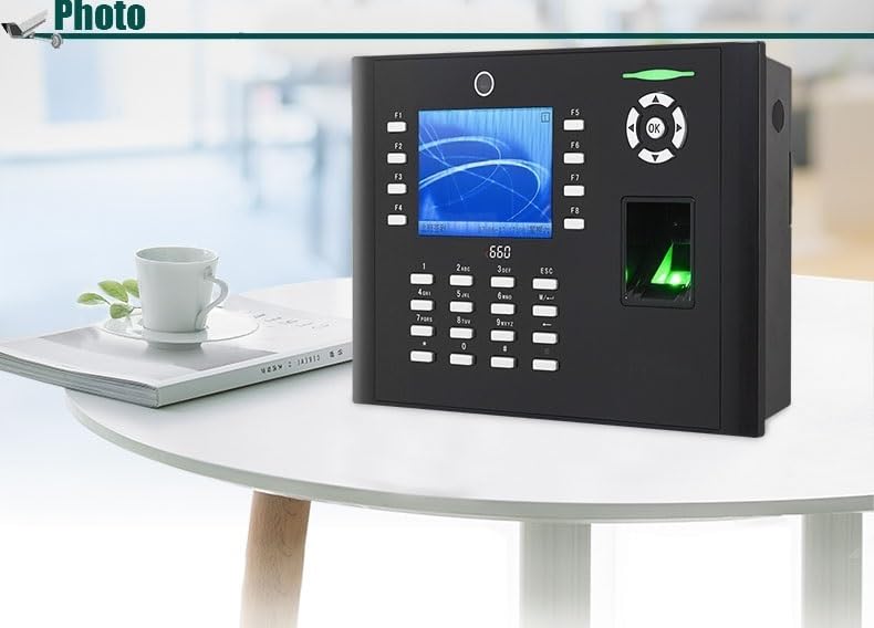 Time Clock for Small Businesses, Fingerprint Time Attendance Terminal 3.5 Inch Screen ID Card Finger Prints Time Clock Machine for Offices, Factories, Hotels, Schools and More(ID WiFi adms) - size: ID wifi adms