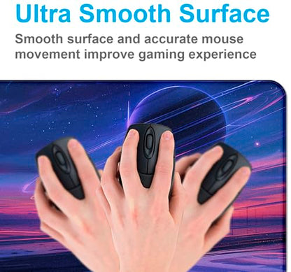 Space Landscape Computer Mouse Pad, XXL Laptop Gaming Mouse Keyboard Pad | Large Extended Mouse Pad; Full Desk Coverage; Waterproof Coating; Stable Anti-Slide Base For Gaming, Office, Study Daily Use - color: Anime Landscape