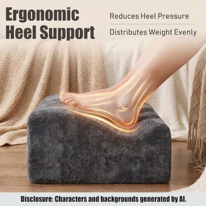 Keep Warm Foot Stool Foot Rest for Under Desk At Work | Office Footrest with Warm Feet Pocket,Ergonomic Under Deskfoot stool Stool for Office Chair & Back &Pain Relief, Dark gray+ - color: Dark Gray+