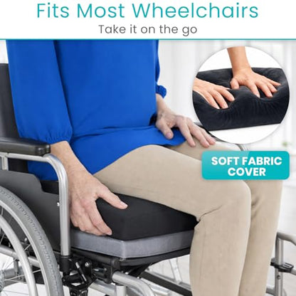 Vive Memory Foam Seat Cushion – Tailbone Pain Relief, Sciatica, Coccyx