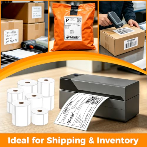 12-Roll 750 PCS 4"x2" Thermal Label for Zebra gx420d zd421, 1" Core - size: 4" x 2"-12 Rolls ( 9000 Labels )