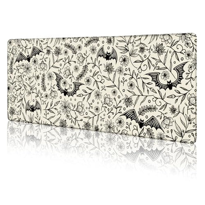 LIMKRIAN Bat Mouse Pad, Large Gaming Desk Mat, 31.5 x 11.8 in Gothic Decor - color: Bat