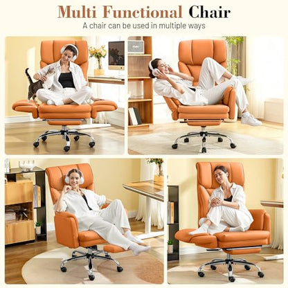 FelixKing Office Chair, Flip Armrests for Pets Criss Cross Legged,Brown - color: Brown