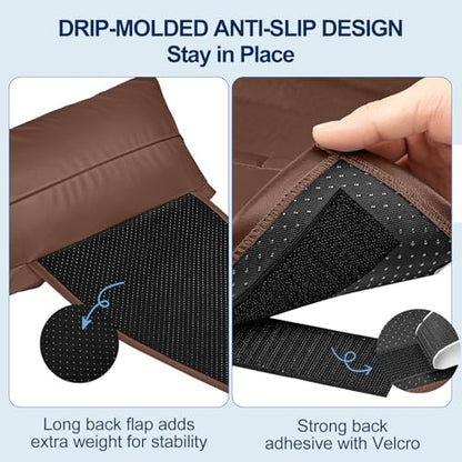 Recliner Pillow, Adjustable Neck & Head Support Pillow - color: Dark Brown