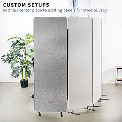 VIVO Gray Freestanding 24 x 66 inch Privacy Panel, PP-1-T024G - color: Gray, size: 24" wide, 66" Tall