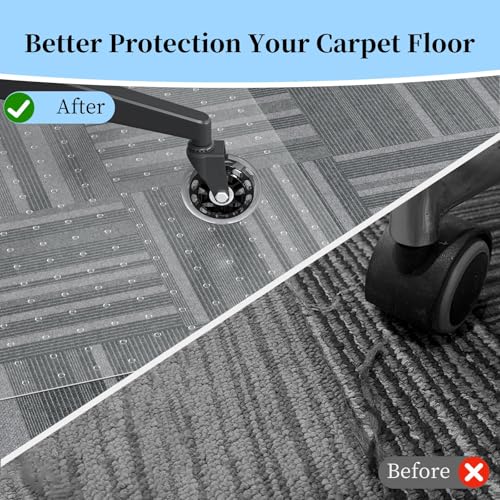 Tonaus Office Chair Mat for Carpet 60"x48" for Low Pile Carpets, Rectangle - size: 48" x 60" Rectangular