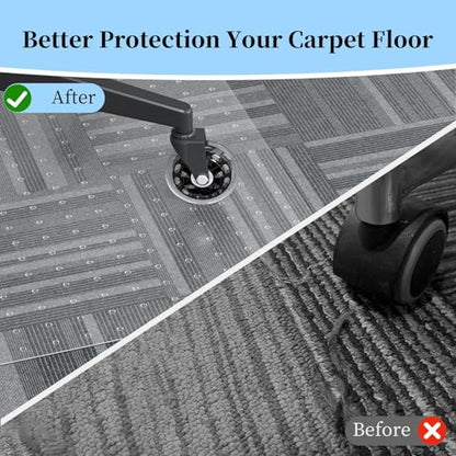 Tonaus Office Chair Mat for Carpet 60"x48" for Low Pile Carpets, Rectangle - size: 48" x 60" Rectangular