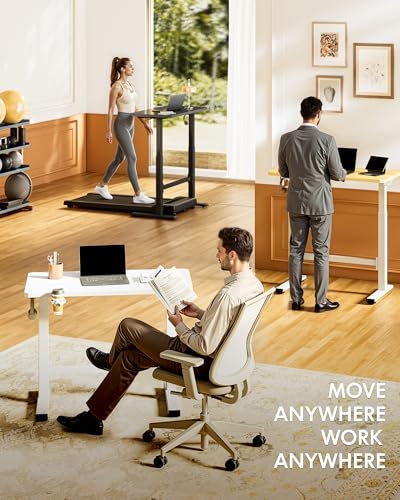 FLEXISPOT H7 Plus Mobile Standing Desk, Pneumatic Adjustable,One-Piece 40" - color: Black, size: 40"