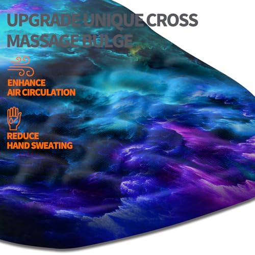 Ergonomic Slope Mouse Pad Wrist Support, Wrist Rest Mousepad for Carpal Tunnel Pain Relief with Massage Bulge and Slow Rebound Memory Foam (12x8 inch, Nebula) - color: AM044-nebula