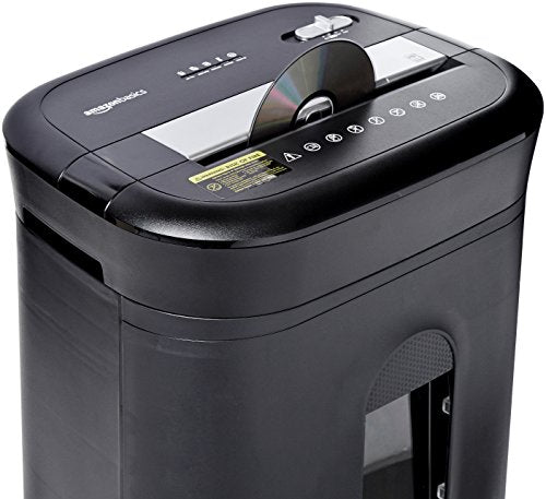 Amazon Basics 15 Sheet - original model Cross Cut Paper, CD Credit Card Office Shredder, Black - size: 15 Sheet
