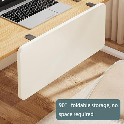 Desk Extender Tray, Punch-Free Clamp on 90° Foldable Keyboard Drawer Tray, Table Mount Armrest Shelf, Computer Elbow Arm Support (White, 19.7"*9.8"*0.5"/50cm*25cm*1.2cm) - color: White, size: 19.7"*9.8"*0.5"/50cm*25cm*1.2cm