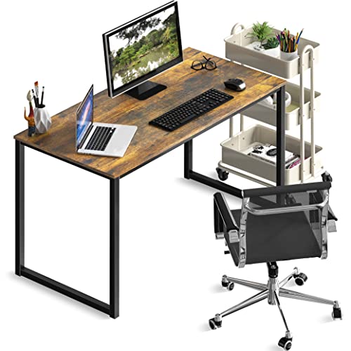 SHW Mission 40-Inch Home Office Computer Desk, Rustic Brown - color: Rustic Brown, size: 40-Inch