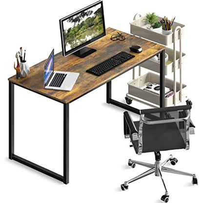 SHW Mission 40-Inch Home Office Computer Desk, Rustic Brown - color: Rustic Brown, size: 40-Inch