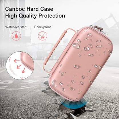 Canboc Carrying Case for NIIMBOT B21 Label Maker, Rose Gold (Case Only) | Portable Bluetooth Thermal Label Printer Bag with Removable Shoulder Strap, Mesh Pocket fit Printer Labels, USB Cable - color: Rose Gold+Rose Gold