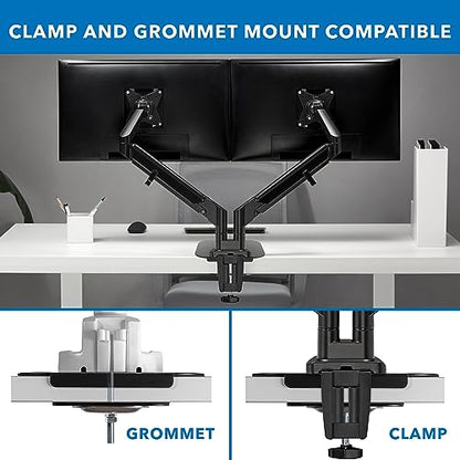 Mount-It! Monitor Mount Reinforcement Plate, Steel Desk Protector for Glass and Thin Tabletops, Compatible with C-Clamp and Grommet Mounts, Anti-Skid EVA Pads, Supports Multi-Monitor Setups